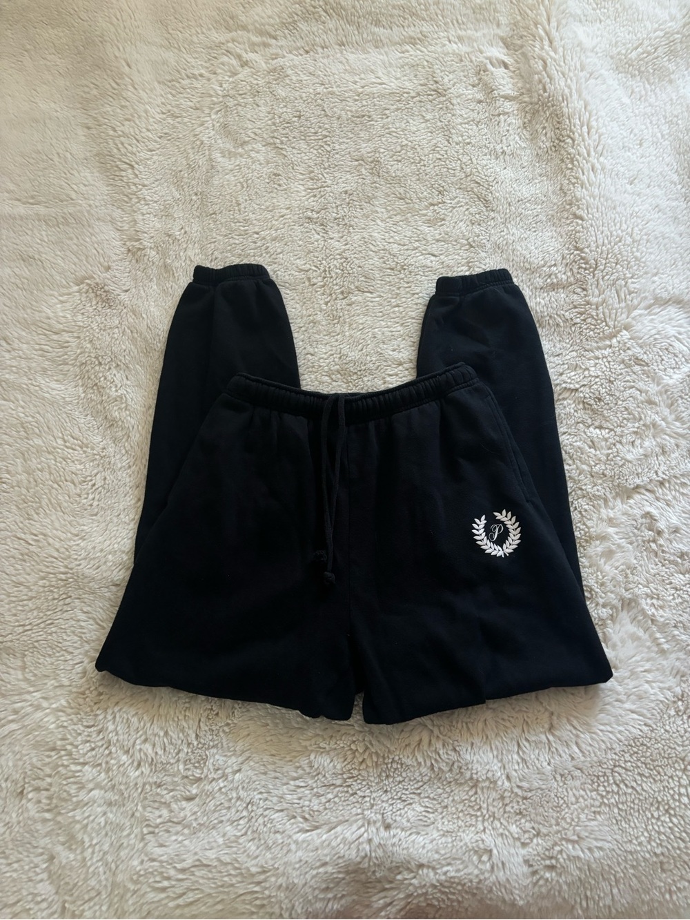 Victoria’s Secret PINK Black Logo Print Jogger Sweatpants